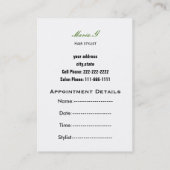 サロン名刺 予約カード (裏面)