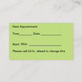 サロン名刺 予約カード (裏面)