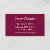 サロン名刺 名刺 (裏面)