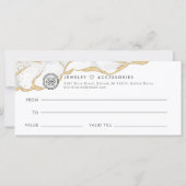 サロン店のギフト券 (裏面)