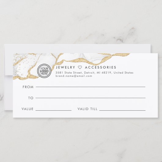 サロン店のギフト券 (裏面)