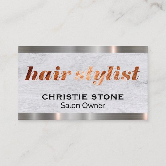 サロン所有者 | 美容師ロゴタイプ 名刺 (正面)
