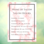 サロン時間フェイクピンクマーブルビジネステンプレート ウィンドウサイン (シート3)