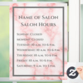 サロン時間フェイクピンクマーブルビジネステンプレート ウィンドウサイン (ホーム)