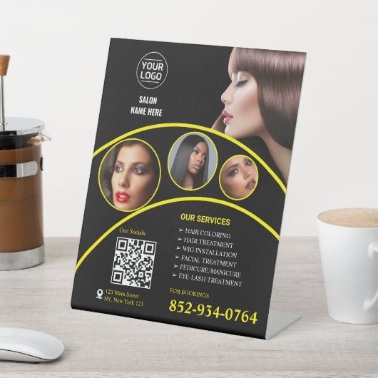 サロン業カスタム務台座標識 台座サイン (インサイチュ)