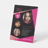 サロン業カスタム務台座標識 台座サイン (正面)