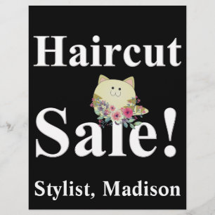 サロン理容師ヘアカット販売ポスターズ販売促進フライ チラシ