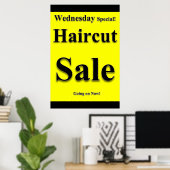 サロン理容院ポスター 水曜日ヘアカットセール ポスター (ホームオフィス)
