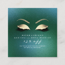 サロン紹介カードグリッター金ゴールド熱帯発疹