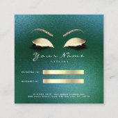 サロン紹介カードグリッター金ゴールド熱帯発疹 紹介カード (裏面)