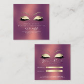サロン紹介カードグリッター金ゴールド銅点滅 紹介カード (正面/裏面)