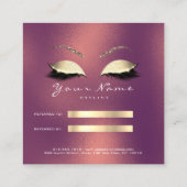 サロン紹介カードグリッター金ゴールド銅点滅 紹介カード (裏面)