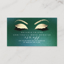 サロン紹介カードグリッター金ゴールドWoodland Lashes 紹介カード
