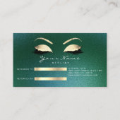 サロン紹介カードグリッター金ゴールドWoodland Lashes 紹介カード (裏面)