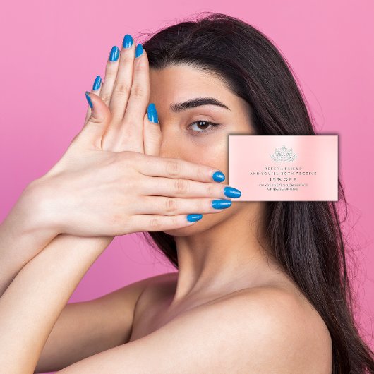 サロン紹介カードシルバーピンクVIPダイヤモンドロータス 紹介カード