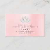 サロン紹介カードシルバーピンクVIPダイヤモンドロータス 紹介カード (正面)