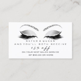 サロン紹介カードシルバーブラックグレーラッシュ 紹介カード