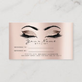 サロン紹介カードスキニーメイクアップピンクのローズラッシュ 紹介カード (裏面)