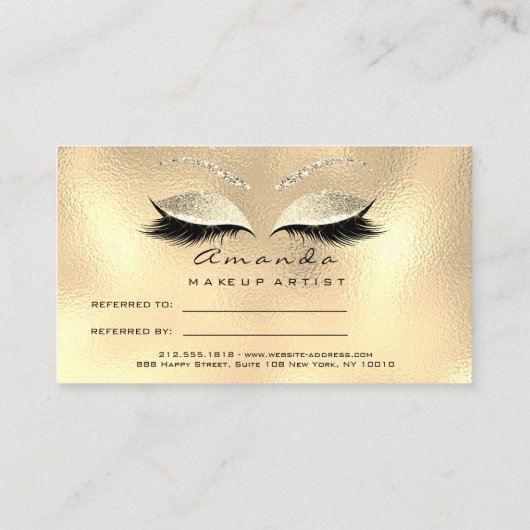 サロン紹介カードスキニーメイクアップラッシュチャンパイニュ 紹介カード (裏面)