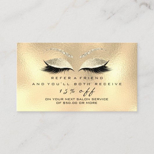 サロン紹介カードスキニーメイクアップラッシュチャンパイニュ 紹介カード (正面)