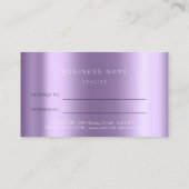 サロン紹介カードバイオレットラベンダースパークリロータス 紹介カード (裏面)