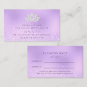 サロン紹介カードパープルラベンダーグリッターロータス3 紹介カード (正面/裏面)