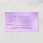 サロン紹介カードパープルラベンダーグリッターロータス3 紹介カード (裏面)