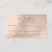 サロン紹介カードパールメイクアップラッシュヘアードレッサー 紹介カード (裏面)