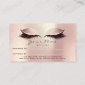 サロン紹介カードピンクのメイクアップまぶし赤面 紹介カード (裏面)