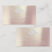 サロン紹介カードピンクローズダイヤモンドロータスホワイト 紹介カード (正面/裏面)