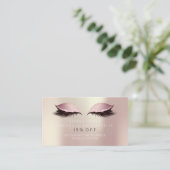 サロン紹介カードピンクローズ赤面まばたき 紹介カード (スタンド正面)