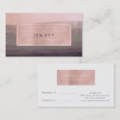 サロン紹介カードピンク金ゴールドバラグレーブラックストロ 紹介カード (正面/裏面)