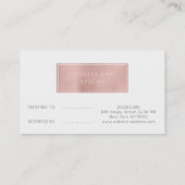 サロン紹介カードピンク金ゴールドバラグレーブラックストロ 紹介カード (裏面)