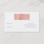 サロン紹介カードピンク金ゴールドバラブラシ金属 紹介カード (裏面)