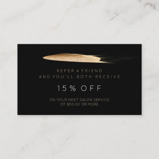 サロン紹介カードブラック金ゴールドスパークリーグリッターVip 紹介カード (正面)