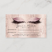 サロン紹介カードメイクアップアーティストピンクラッッシュダマスク 紹介カード (裏面)