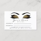 サロン紹介カードメイクアップアーティストホワイトワックスラッシュ 紹介カード (裏面)