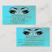 サロン紹介カードメイクアップアーティスト海の点滅 紹介カード (正面/裏面)