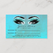 サロン紹介カードメイクアップアーティスト海の点滅 紹介カード (裏面)