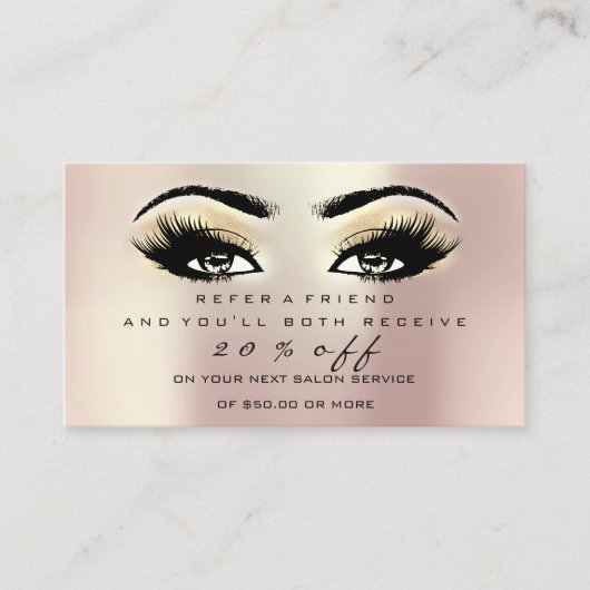 サロン紹介カードメイクアップバラシャンパイグネラッシュ 紹介カード (正面)