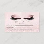 サロン紹介カードメイクアップピンクプリンセスの点滅 紹介カード (裏面)