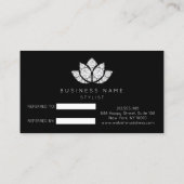 サロン紹介カード白黒ダイヤモンドロータスWOW 紹介カード (裏面)