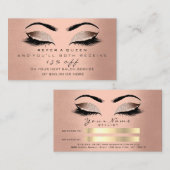 サロン紹介カード赤面バラ金ゴールドメイクアップラッシュ 紹介カード (正面/裏面)