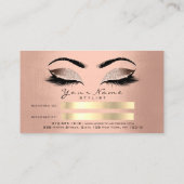 サロン紹介カード赤面バラ金ゴールドメイクアップラッシュ 紹介カード (裏面)