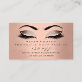 サロン紹介カード赤面バラ金ゴールドメイクアップラッシュ 紹介カード (正面)