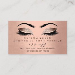 サロン紹介カード赤面バラ金ゴールドメイクアップラッシュ 紹介カード