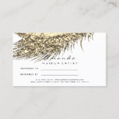 サロン紹介カード金ゴールドメイクアップラッシュホワイトメイクアップ 紹介カード (裏面)