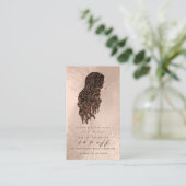 サロン紹介カード銅メイクアップラッシュヘアドレッサー 紹介カード (スタンド正面)