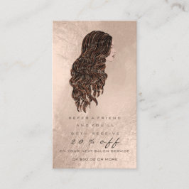 サロン紹介カード銅メイクアップラッシュヘアドレッサー 紹介カード