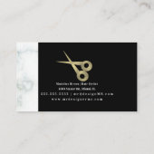 サロン美しいシザーフェイク金ゴールド 名刺 (裏面)